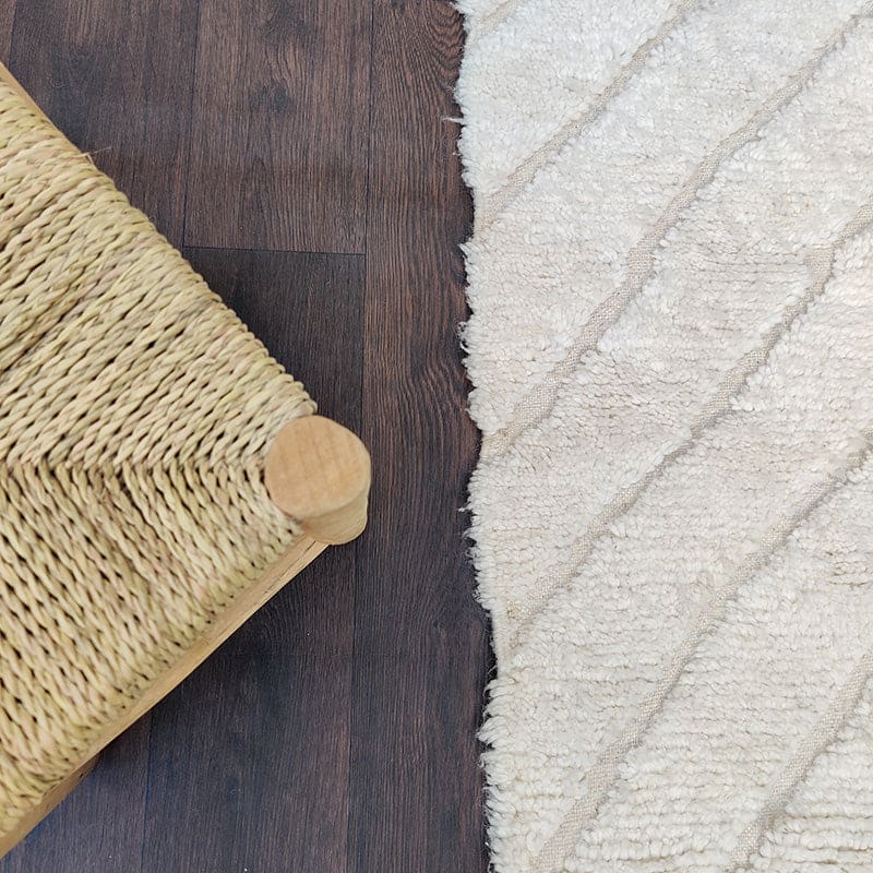 Tapis Béni Ouarain blanc