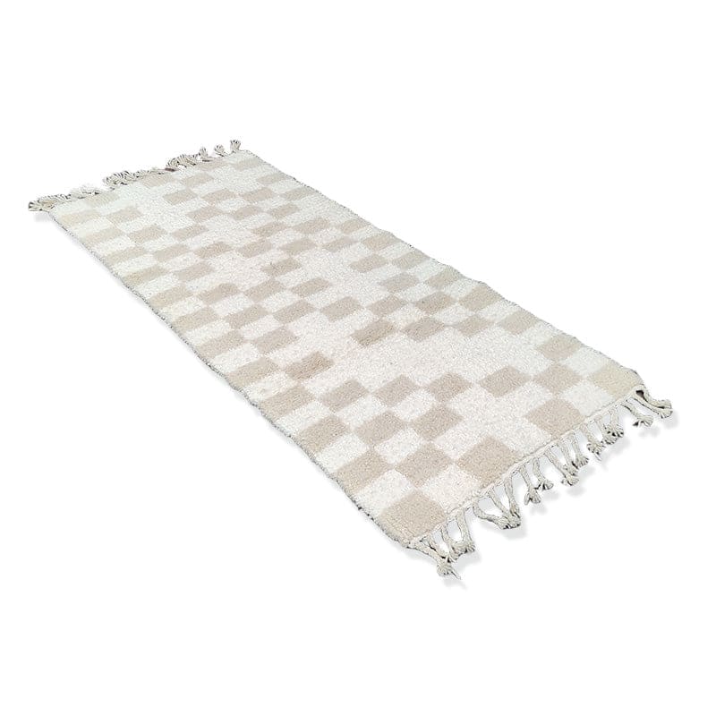 tapis beige fait main