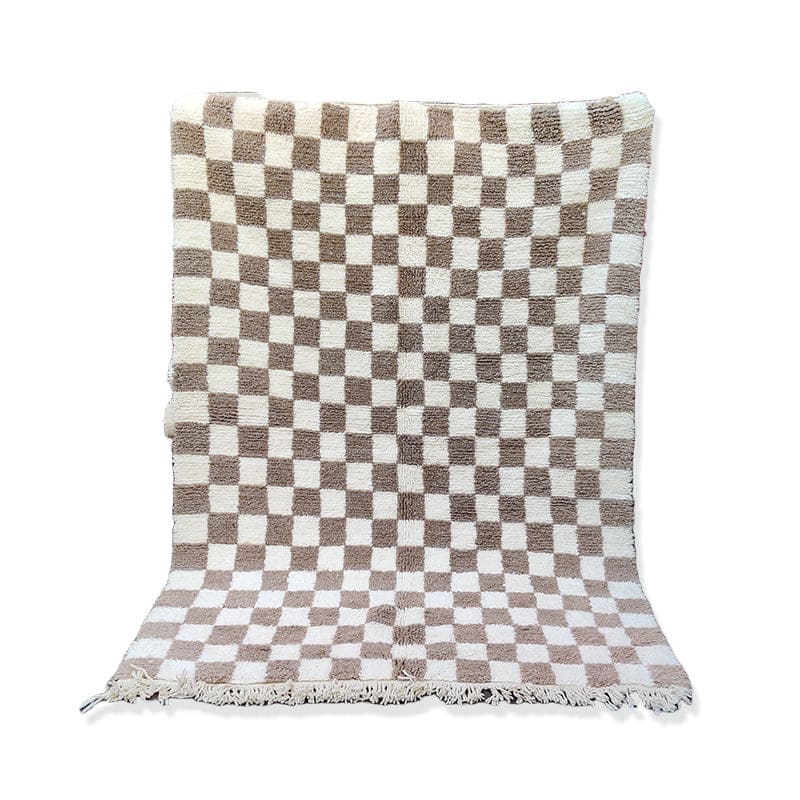 tapis marocain blanc et marron