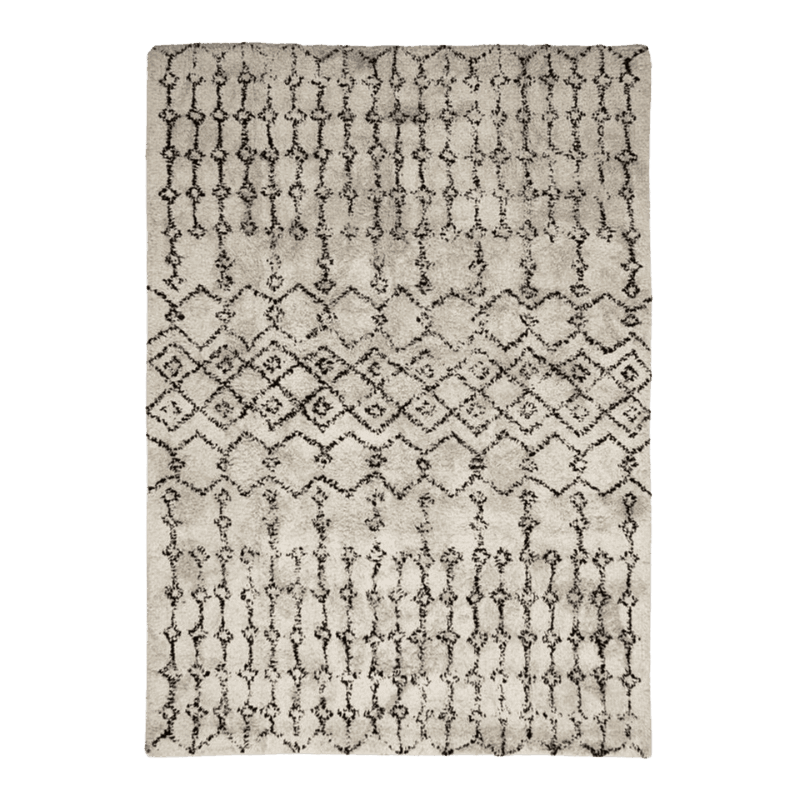 Tapis style berbère motif tribal noir