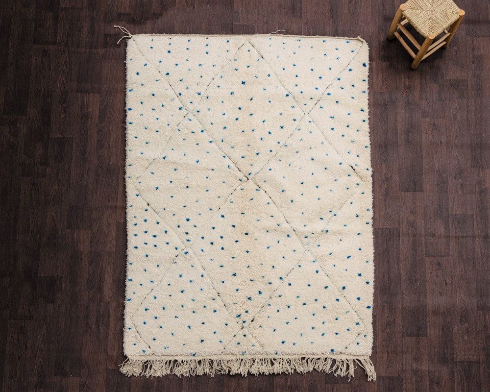 tapis berbère pois bleu