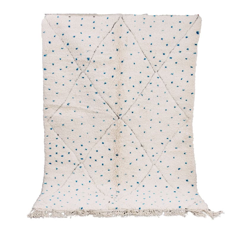 tapis marocain pois bleu