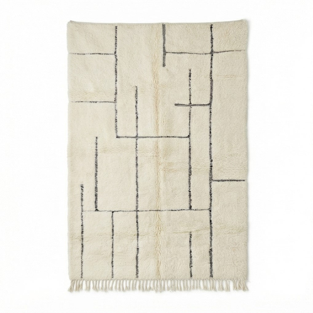 Grand tapis berbère graphique 200x300 cm