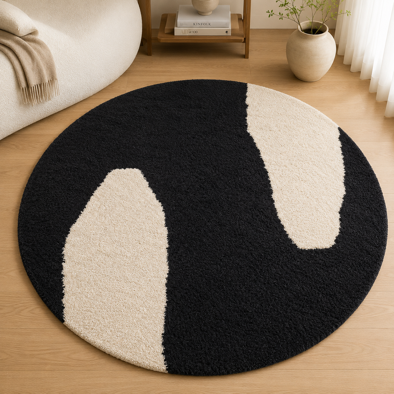 Tapis berbère rond Afta - Sur mesure