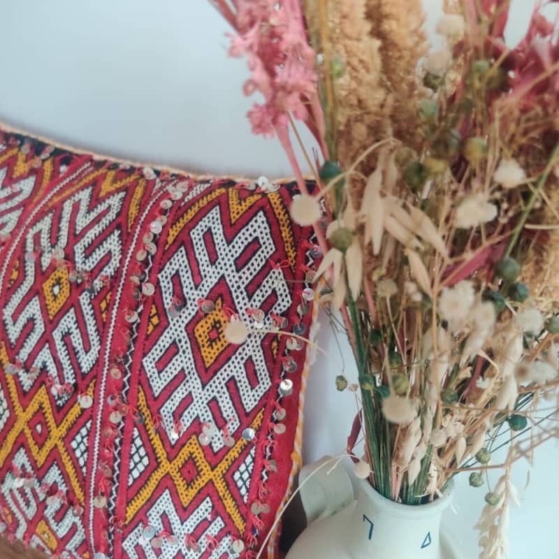 Coussin Berbère Brodé à la Main | MAZIR