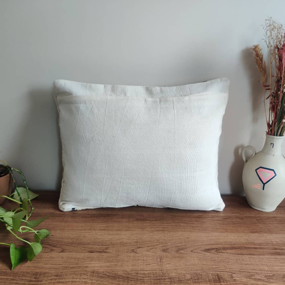 Coussin bohème harmonie noir et blanc | MAZIR Décoration
