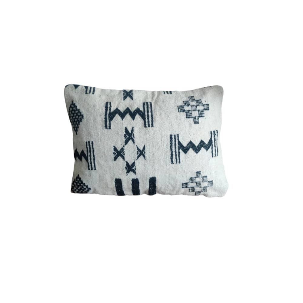 Coussin kilim Géo Noir & Blanc | MAZIR Décoration