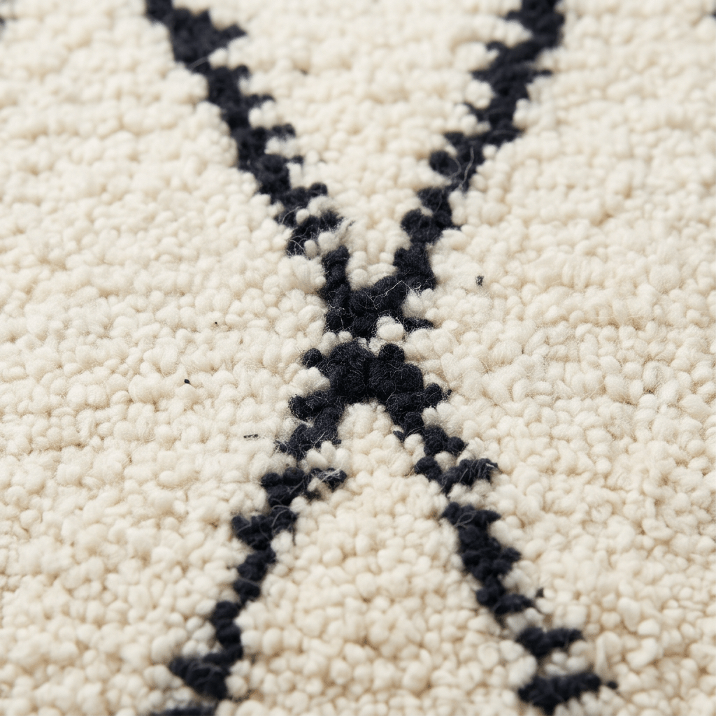 Coussin Béni Ouarain à losanges noirs