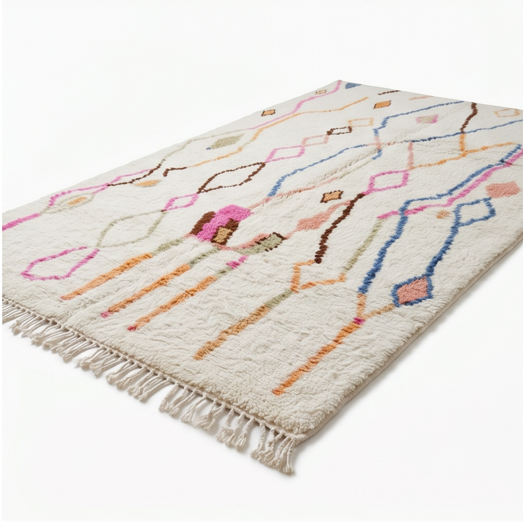 Tapis berbère Azilal aquarelle