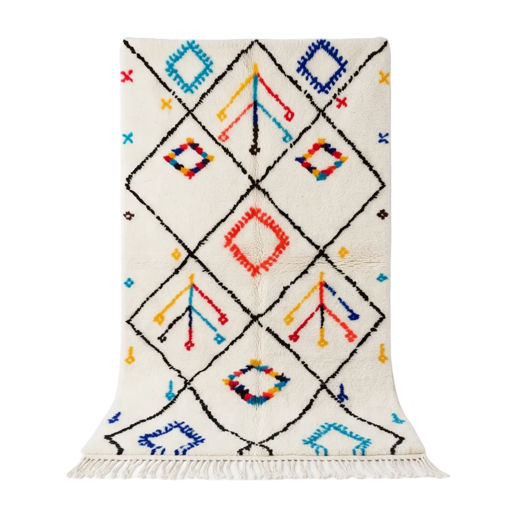 Tapis Beni Ouarain à motifs Azilal