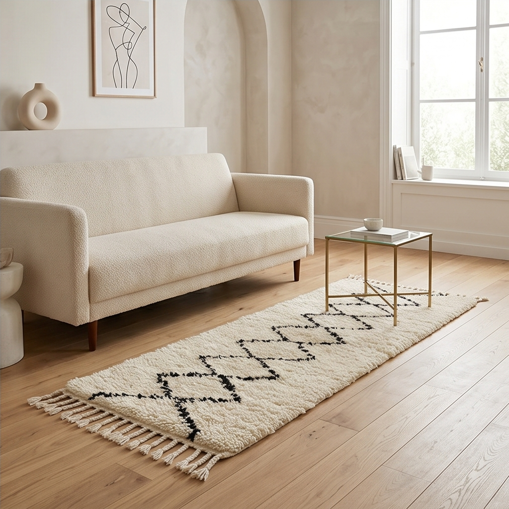 Petit tapis de couloir Béni Ouarain