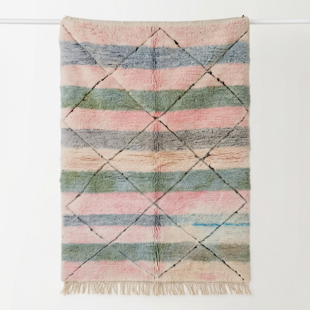 Tapis berbère doux pastel