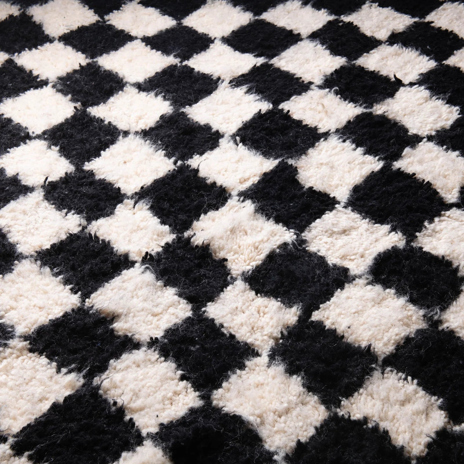 Tapis berbère rond damier - Sur mesure