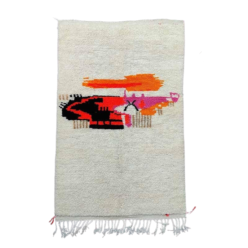 tapis Azilal avec un motif abstrait