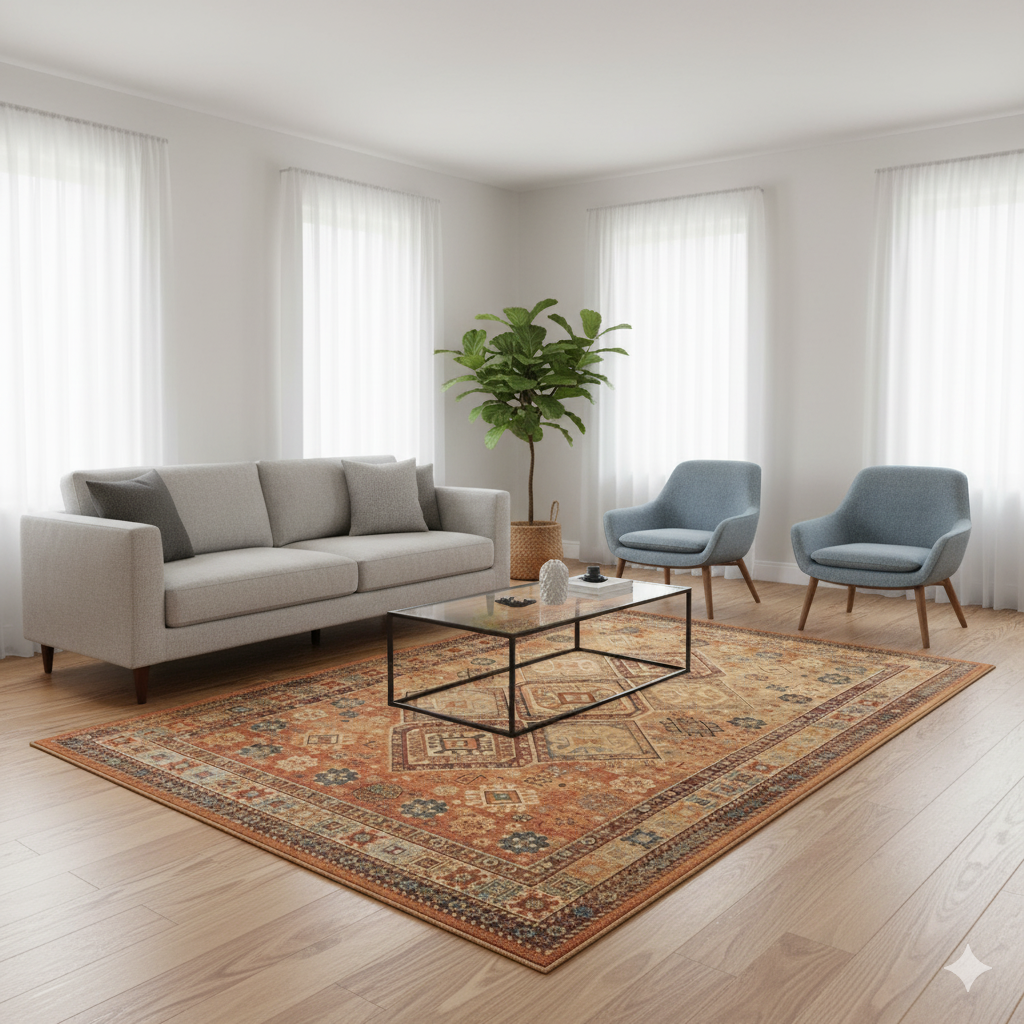 Tapis d'orient rouge vintage TOGA