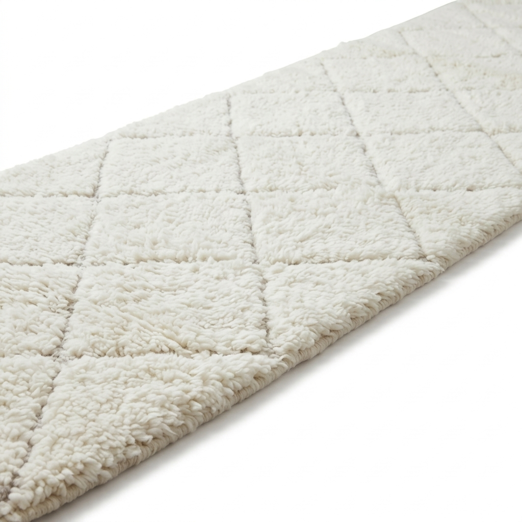 Tapis de couloir berbère blanc SAMA