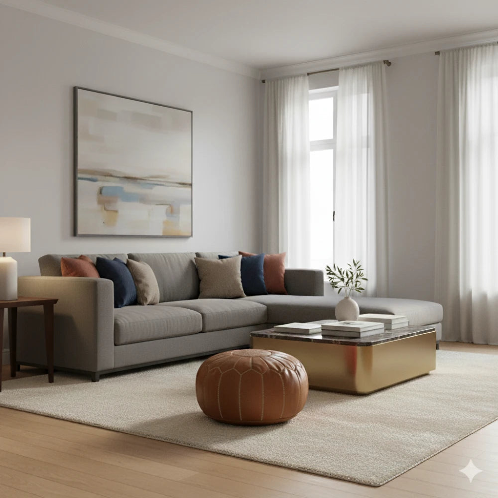 Pouf Marocain Marron Chocolat