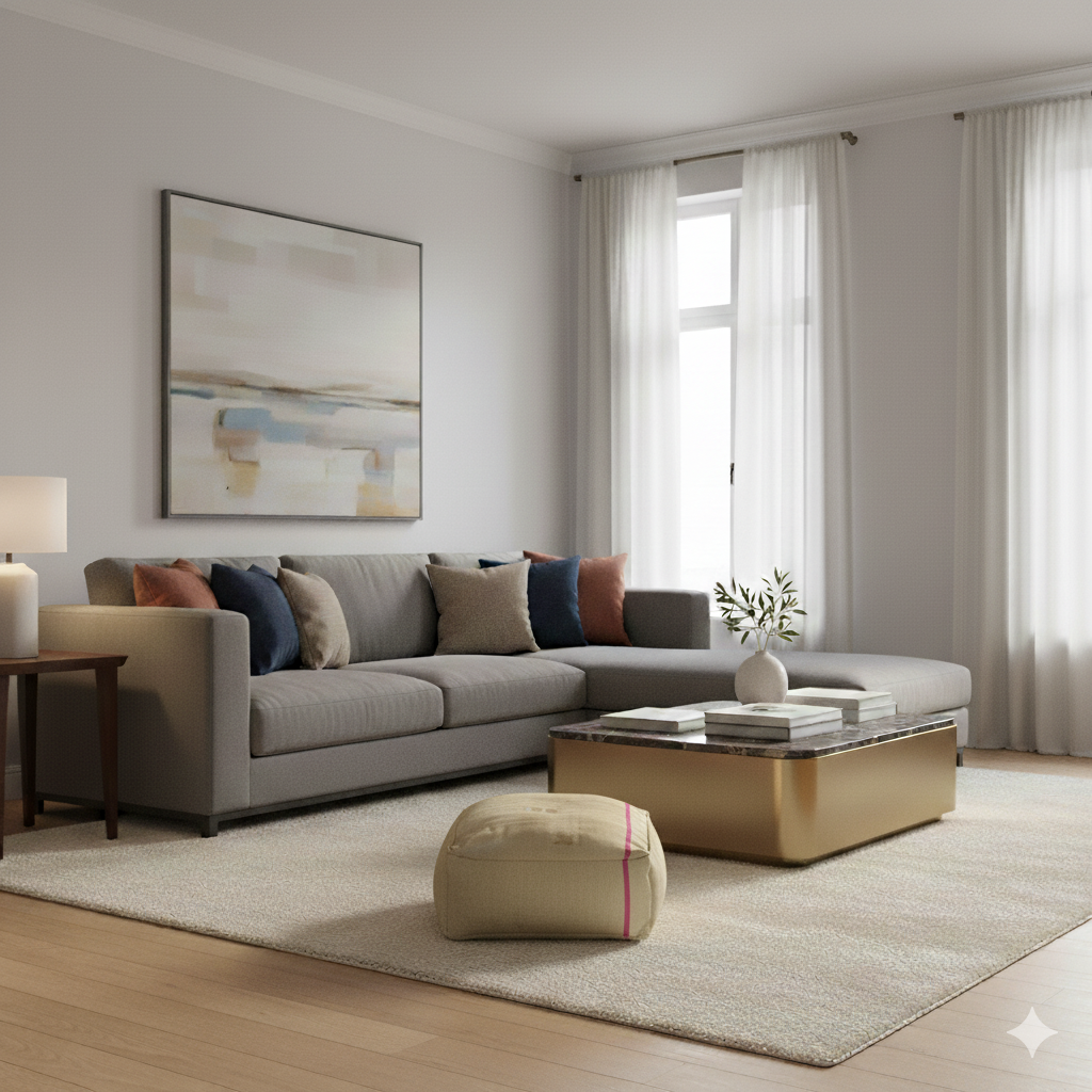 Pouf Sabra jaune berbère