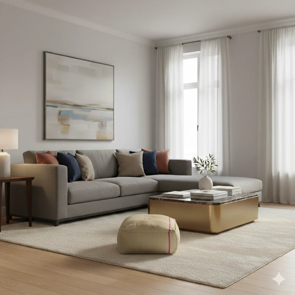 Pouf Sabra jaune berbère