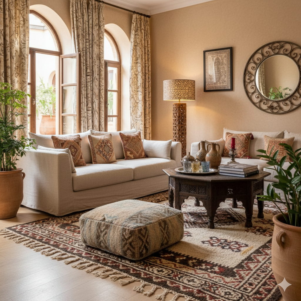 Pouf Berbère tribal vintage