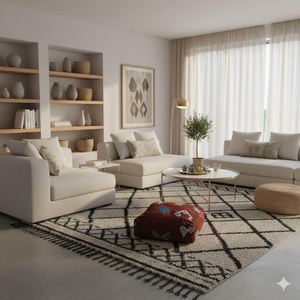 Pouf Berbère Marron Kilim