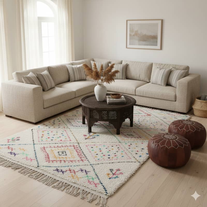 Tapis Beni Ouarain Motifs Azilal <br> 180x270 cm
