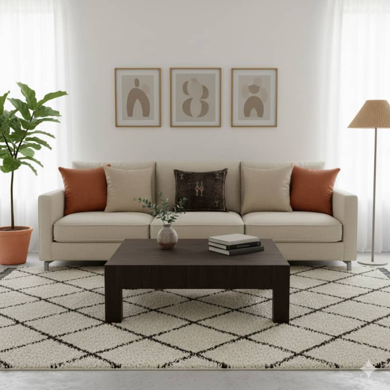 Coussin Sabra Chocolat <br> Soie de Cactus