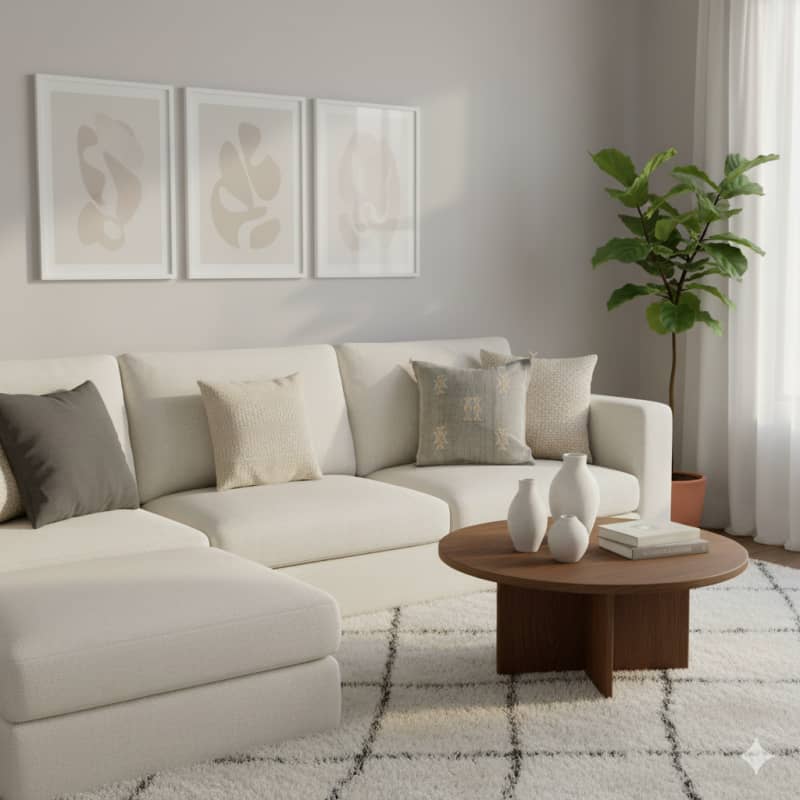 Coussin berbère Gris foncé en Soie de Cactus