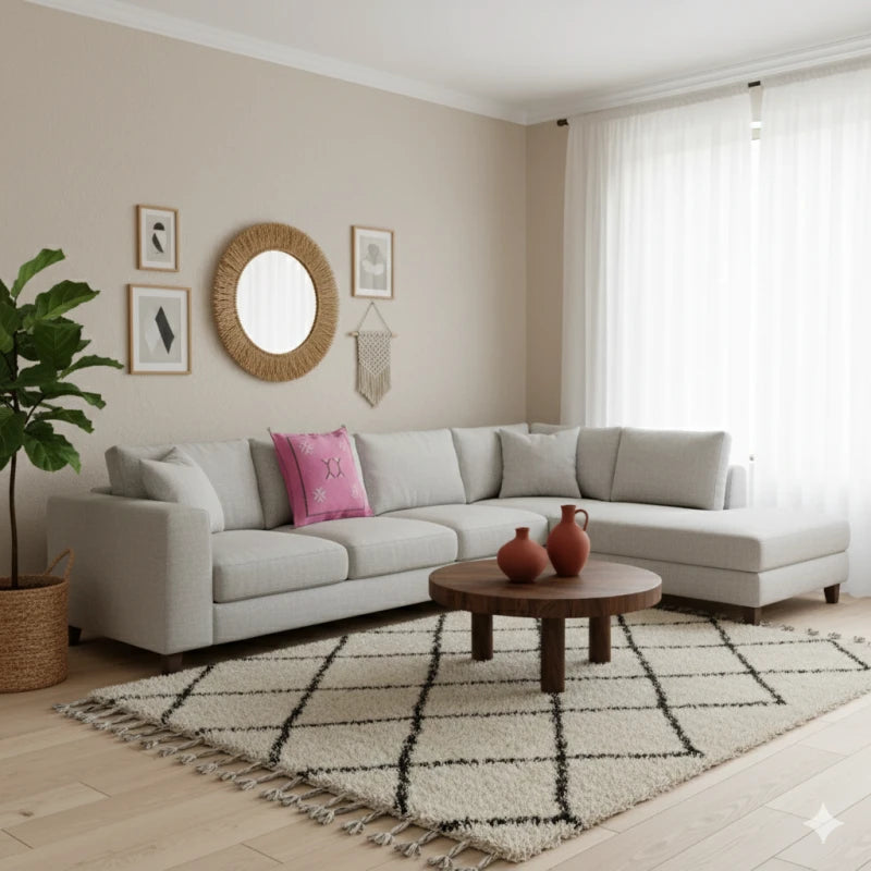 Coussin Sabra Rose Bonbon <br> Soie de Cactus