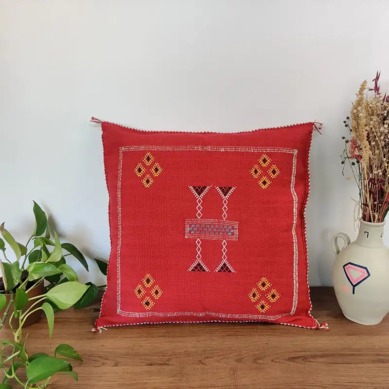 Coussin Sabra Rouge Vintage 