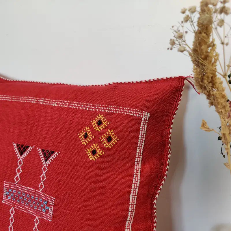 Vue détail du Coussin sabra fait main