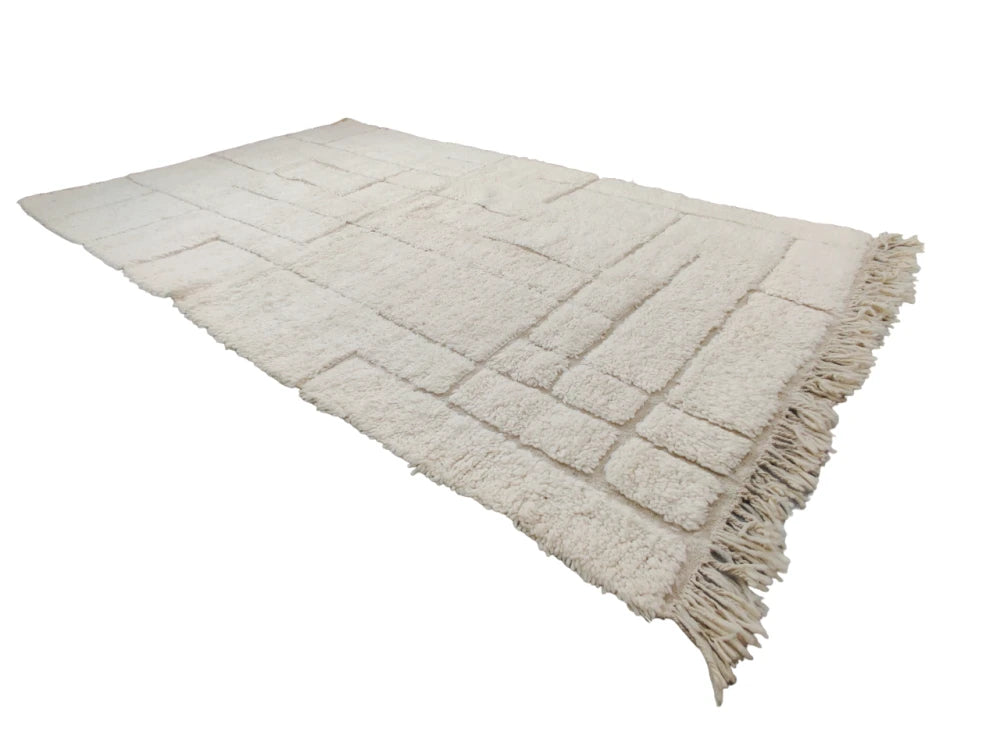 Tapis Berbère Graphique blanc 150x250 cm - MAZIR Décoration