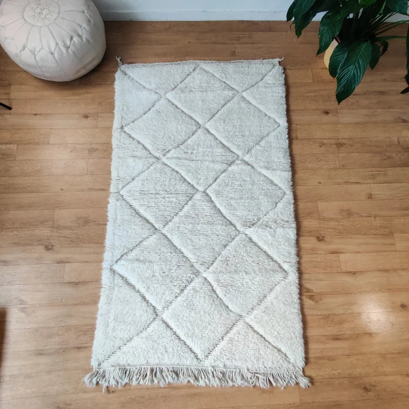 tapis marocain blanc