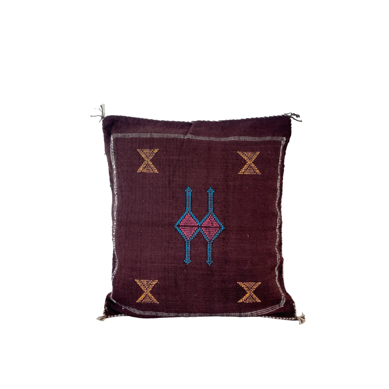 Coussin Sabra marocain Soie de Cactus - MAZIR Décoration