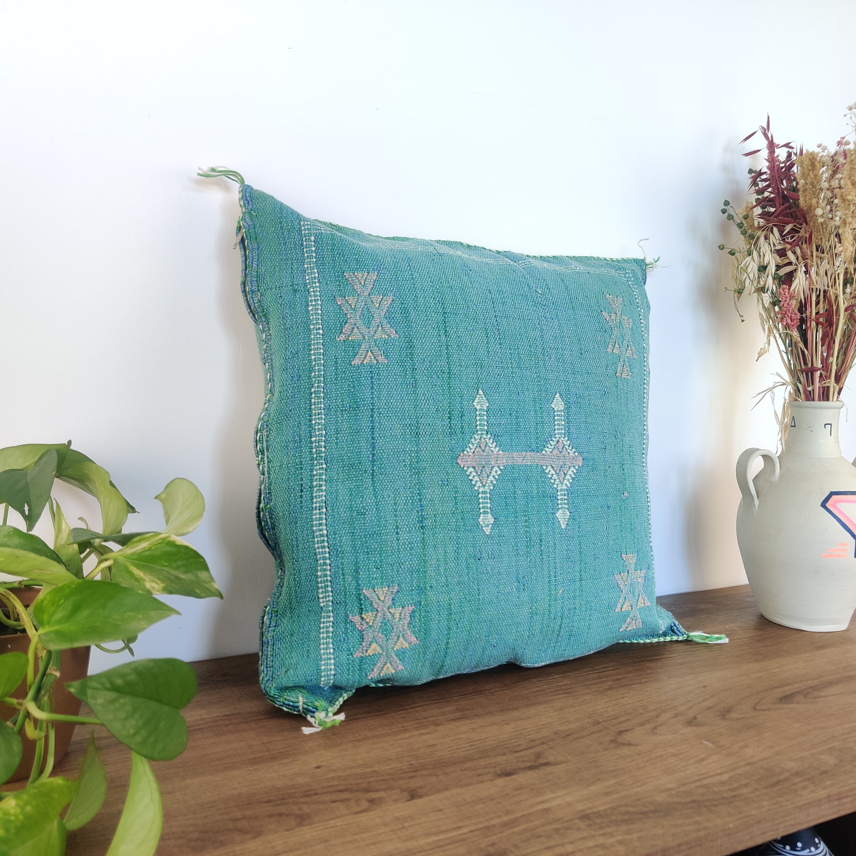 Coussin Sabra Vert délavé - MAZIR Décoration