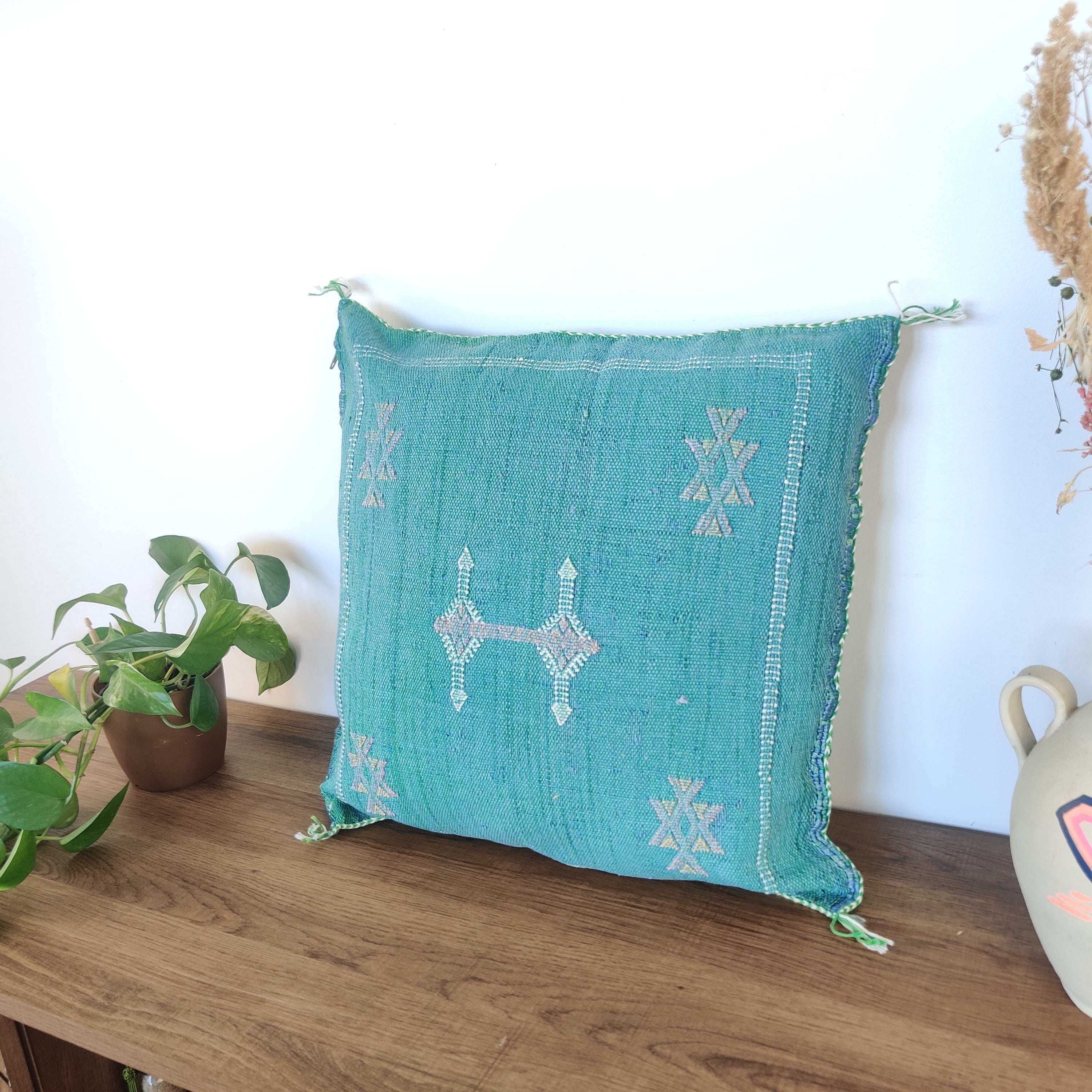 Coussin Sabra Vert délavé - MAZIR Décoration