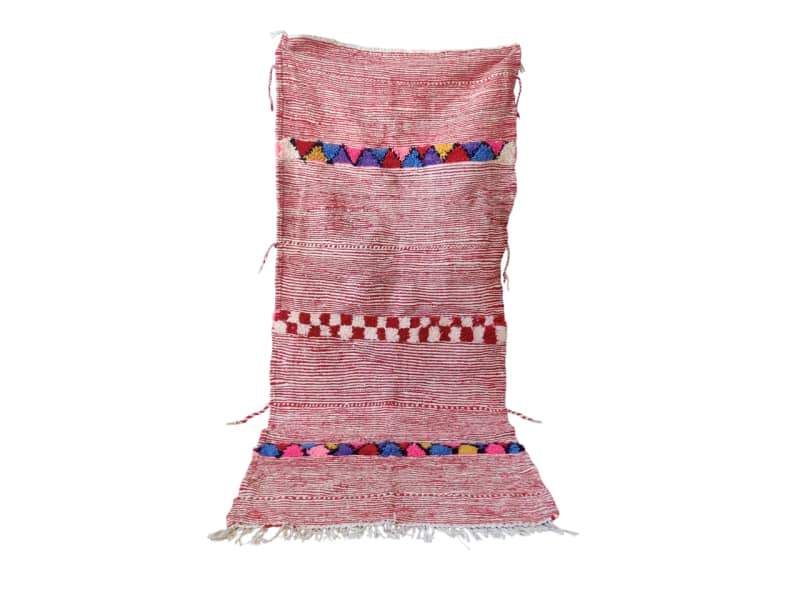 Tapis Zanafi rouge <br> 90x200 cm - MAZIR Décoration