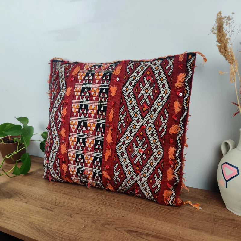 Coussin Kilim vintage bohème - MAZIR Décoration