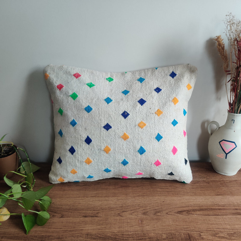 Coussin berbère carreaux vifs