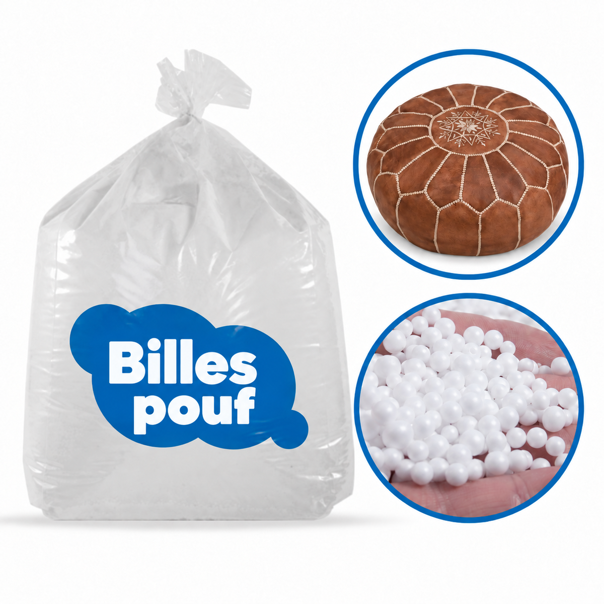 Billes remplissage pouf