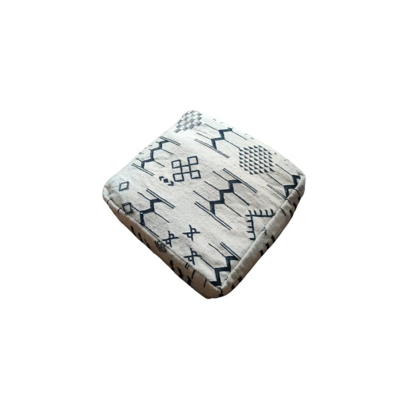 Pouf Marocain motif tribal | MAZIR Décoration