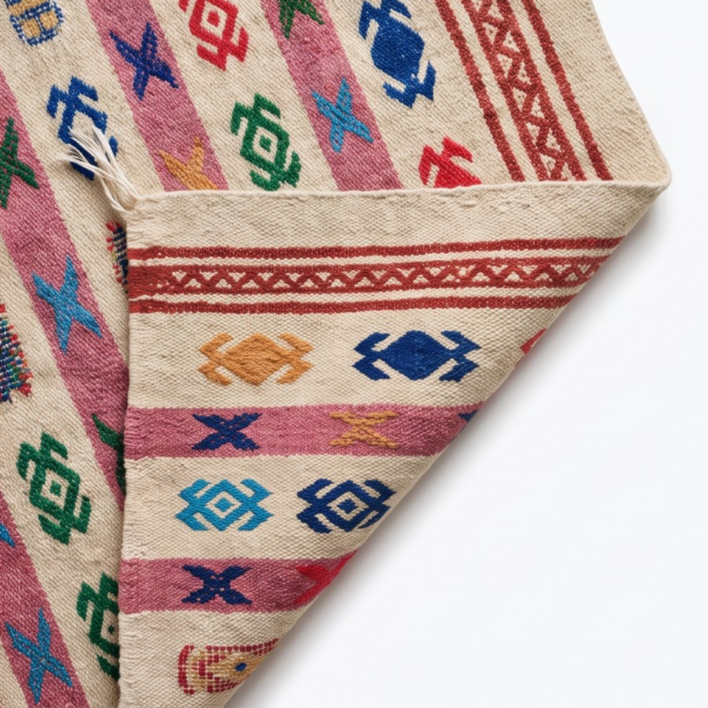 Tapis berbère multicolore kilim 90x140 cm
