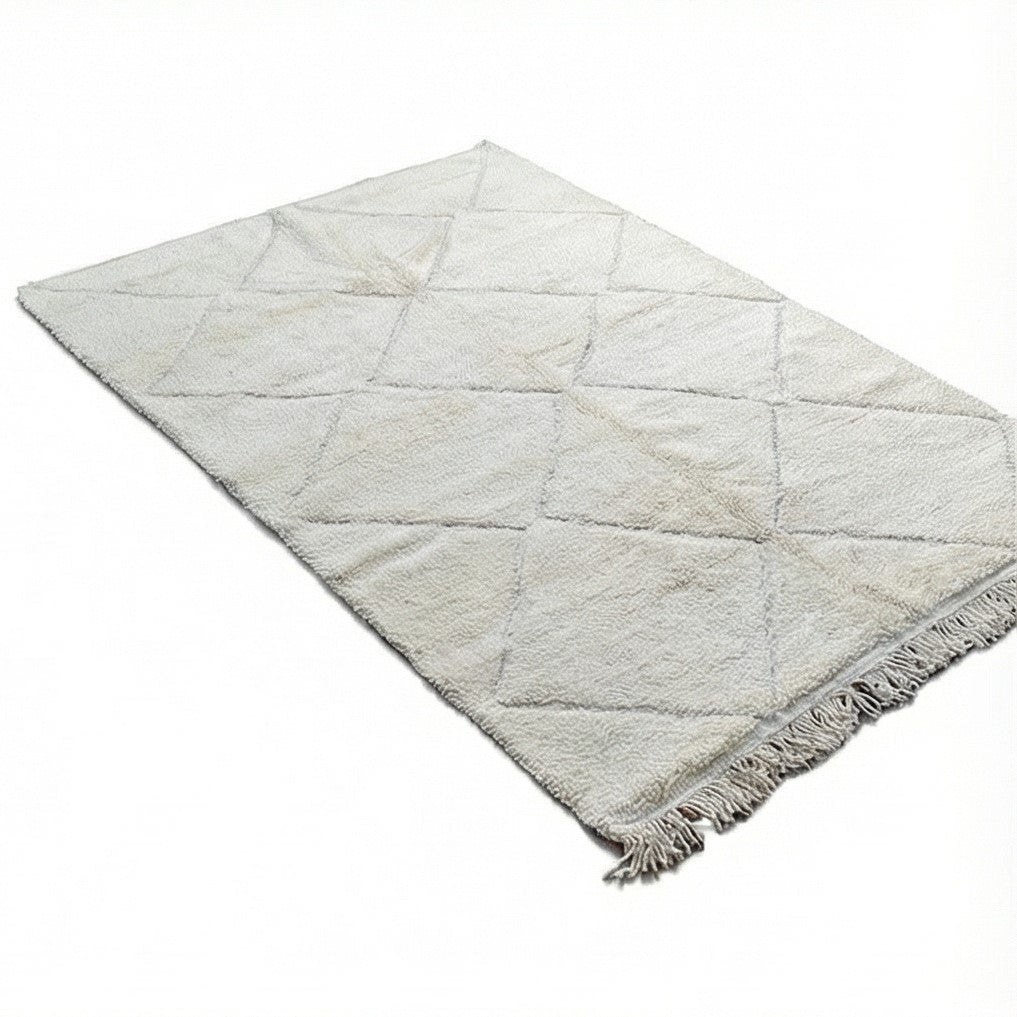 Grand Tapis Berbère à losanges blancs