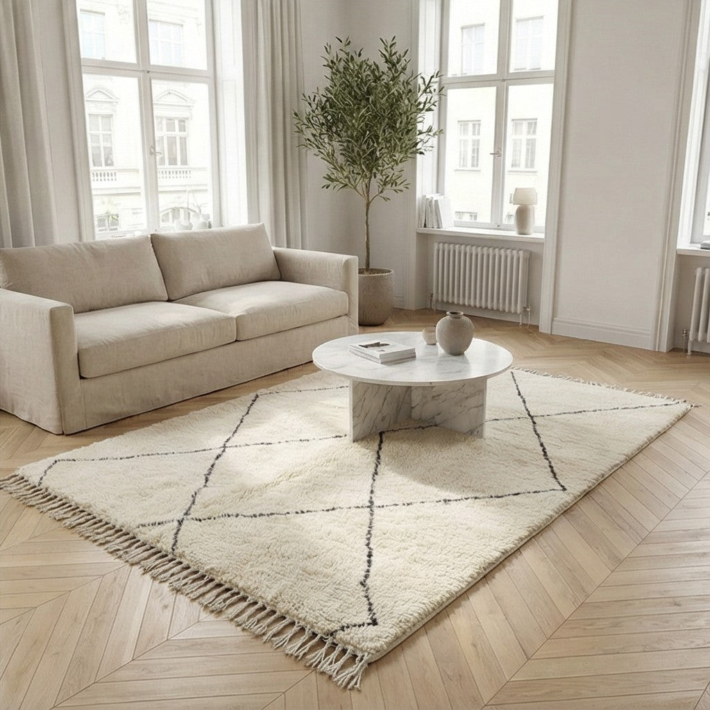 Tapis Marocain Losange noir