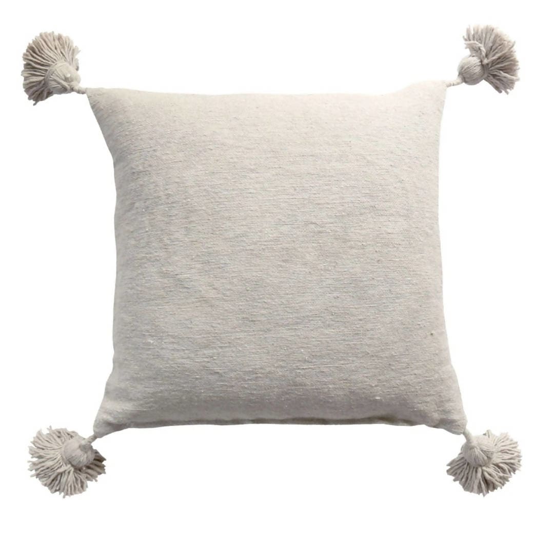 Coussin à pompon en coton - Coussin