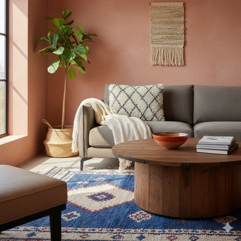 Coussin Béni Ouarain en laine douce