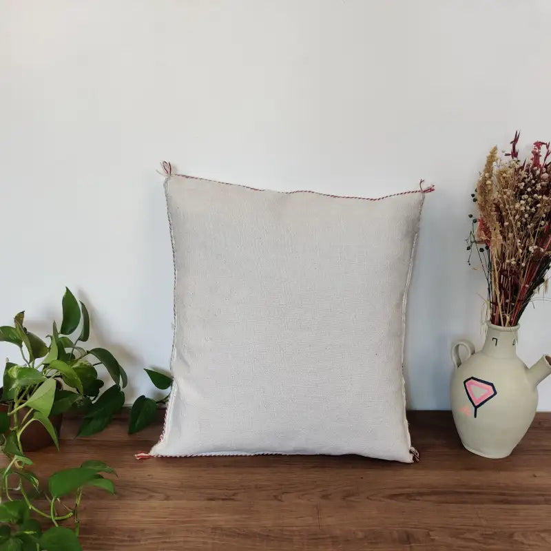 Seconde face du Coussin Sabra Blanc lunaire