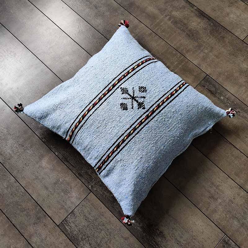 coussin bleu ciel