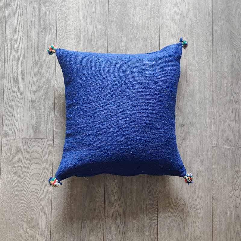 housse de coussin berbère bleu