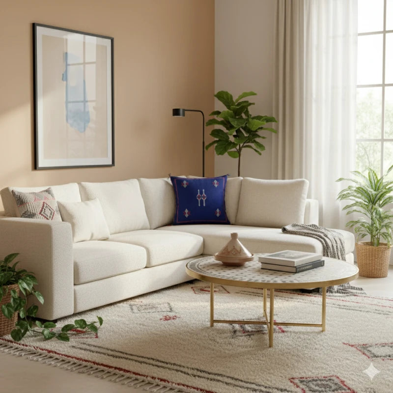 Coussin berbère Bleu Sabra